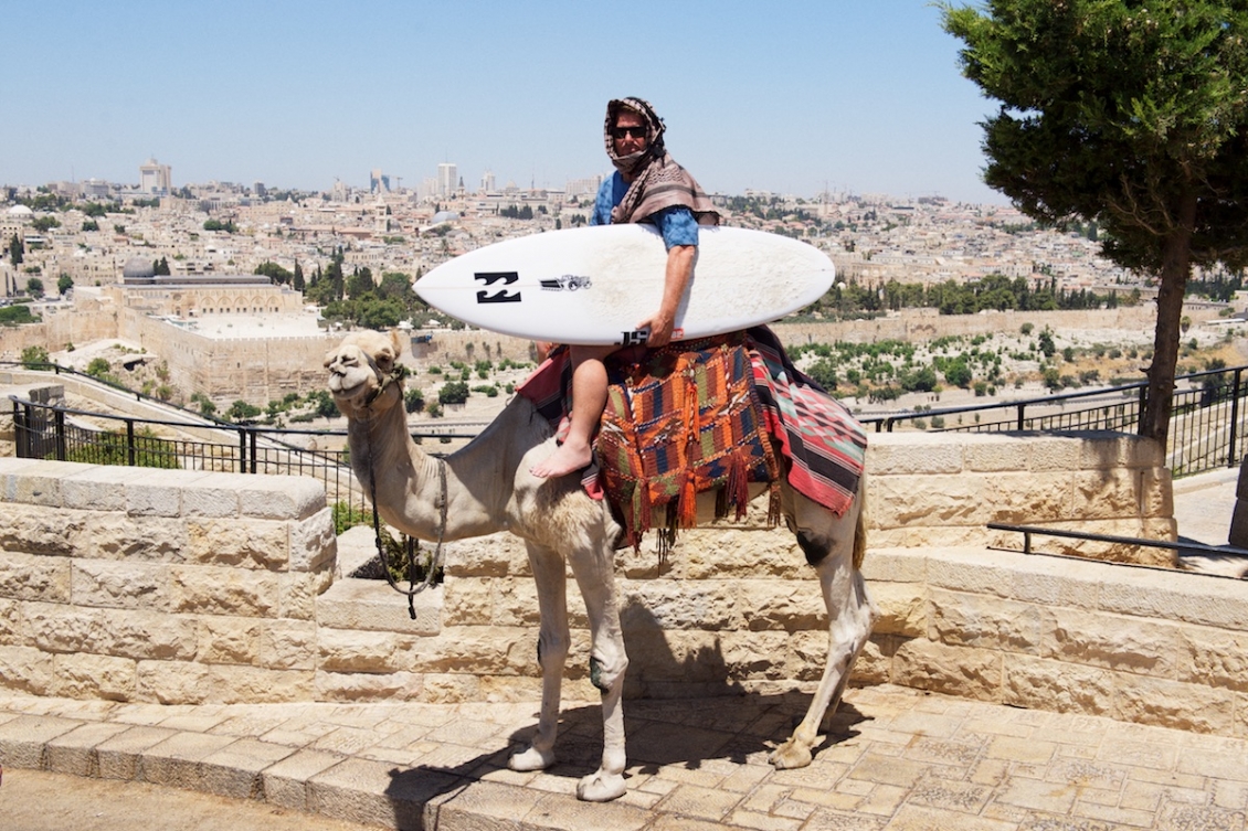 surfer on a camel