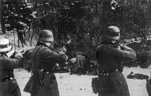 Nazis shooting civilians