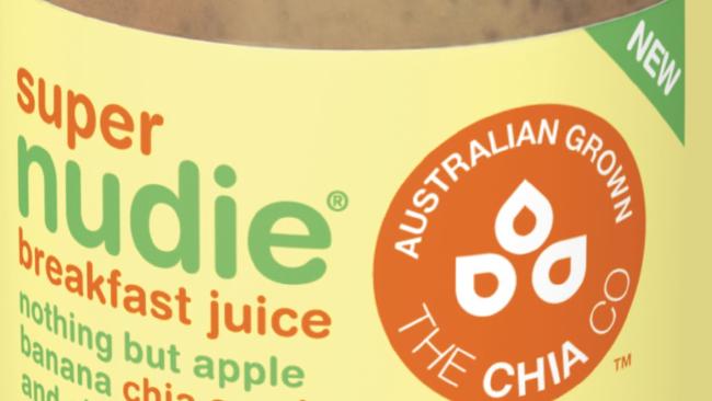 Nudie Juice bottle label