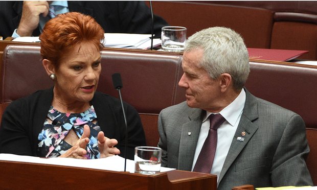 Pauline Hanson and Malcolm Roberts in the Senate