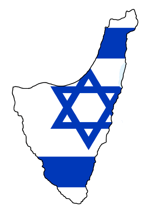 map of greater israel with israeli flag
