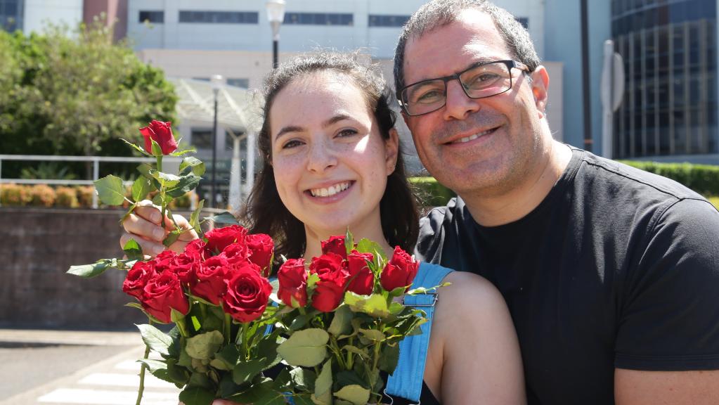 Father and daughter Talia and Michael Rubinstein