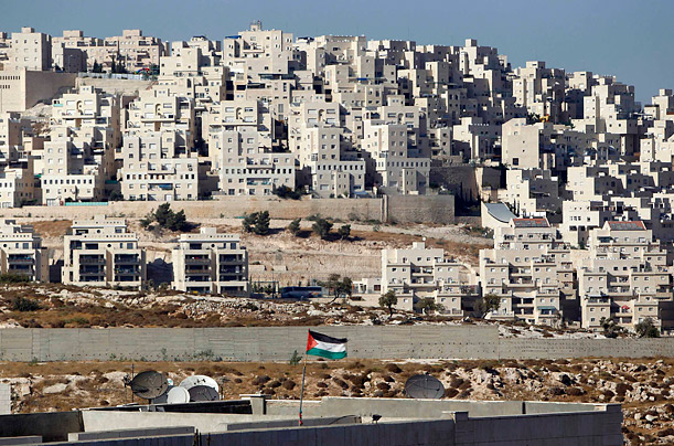 Settlement and palestinian village