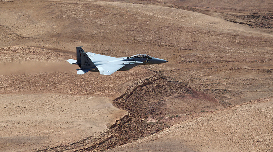 Israel fighter jet in the air