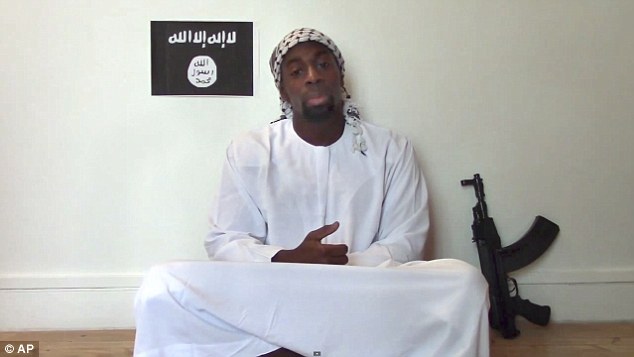 ISIS member in a video still