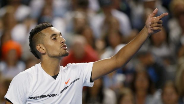 Kyrgios getting angry on court