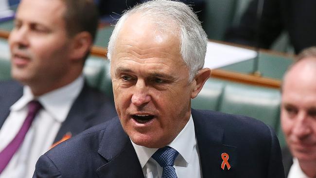 Prime Minister Malcolm Turnbull in Parliament