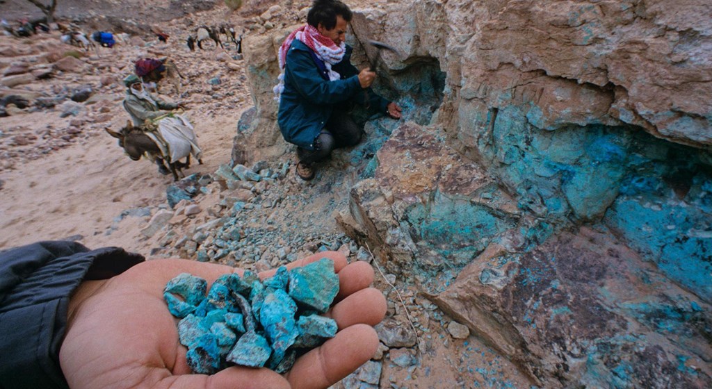 copper ore held in a hand