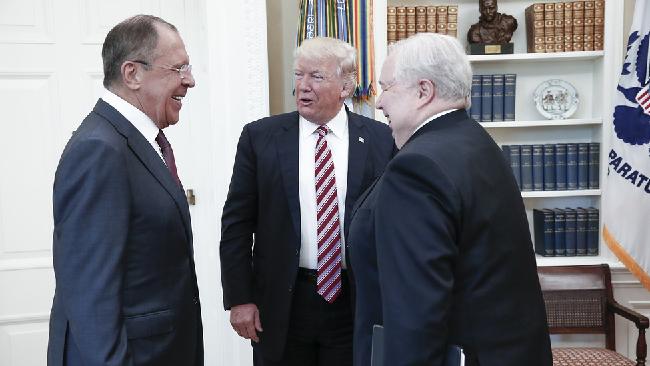 Trump with Russian foreign minister and ambassador to US