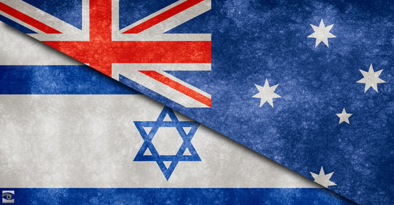 australia and israel flags