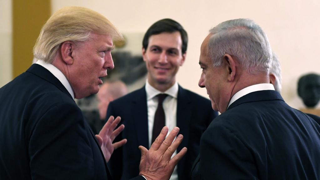 Kushner with Trump and Netanyahu