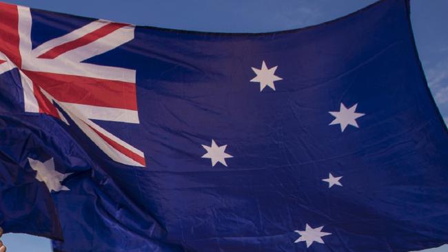 australian flag flying