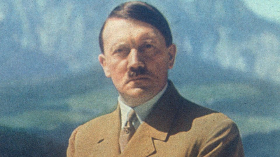 colour photo of Hitler, posed