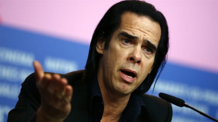 Nick Cave speaking at press conference