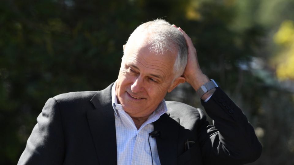 Turnbull touching head in a look that is supposed to look perplexed