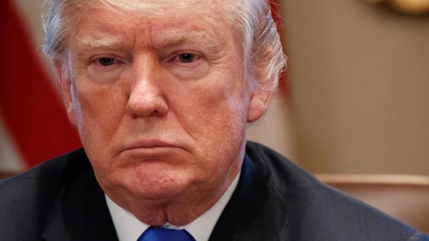 Trump close up looking unhappy