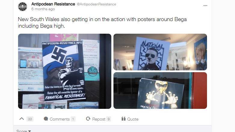 social media post, pictures of anti-semitic posters