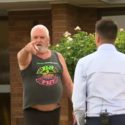 Nazi flag flyer’s colourful confrontation
