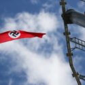 Nazi swastika spotted flying from light tower at Robertson Oval in Wagga