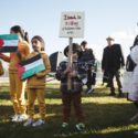 Rally for Palestine on lawns of Parliament House draws hundreds