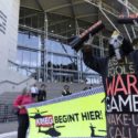 Disrupt Land Forces protesters turn out for second day at Brisbane exposition